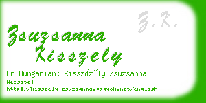 zsuzsanna kisszely business card